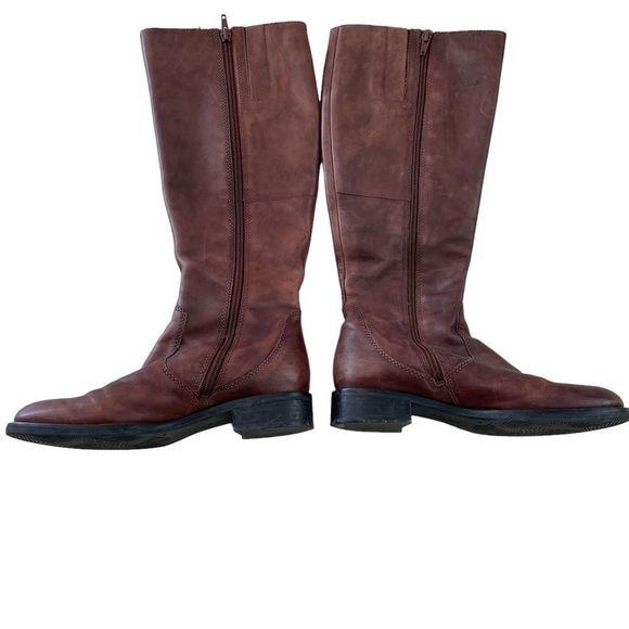 Ecco women’s brown warm winter leather boots Size 38 - Picture 3 of 5